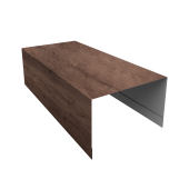 Крышка для забора из сайдинга (Блок-хаус new) 0,45 Print Premium Almond Wood Fresh (2,5м) Центр Кровли