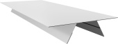 Планка стыковочная составная верхняя Экобрус Grand Line 0,45 Drap ТХ RAL 9003 сигнальный белый (2м) Центр Кровли