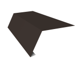 Планка карнизная для мягкой кровли 65х50 Grand Line Фартук S1 карнизный 0,5 Сатин матовый ТХ RR 32 темно-коричневый (3м) Центр Кровли