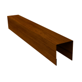 Планка боковая для забора из сайдинга (Блок-хаус new) 0,45 Print-Double Premium Golden Wood Intense F (3м) Центр Кровли