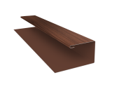 Планка П-образная БХ new 0,45 Print Elite Choco Wood TwinColor (2м) Центр Кровли