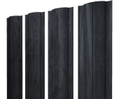 Штакетник Круглый с прямым резом 0,45 Print Premium Grey Wood TwinColor Центр Кровли