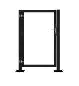 Калитка Жалюзи Puma Lock 1,68х1 RAL 9005 без заполнения тип А Центр Кровли