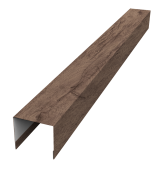 Стойка боковая крепежная для забора жалюзи Palermo 0,45 Print Premium Almond Wood Fresh (1,8м) Центр Кровли