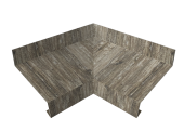 Угол отлива внутренний 70 0,45 Print Elite с пленкой Nordic Wood TwinColor Центр Кровли