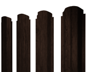 Штакетник П-образный А фигурный 0,45 Print-Double Premium Antique Wood Центр Кровли