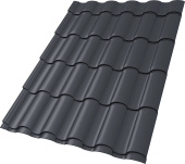 Профиль волновой "Кредо" ("Kredo") 0,45 Drap ТХ двухсторонний RAL 7024 мокрый асфальт Центр Кровли