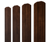 Штакетник Twin фигурный 0,45 Print Premium Cherry Wood Fresh TwinColor Центр Кровли