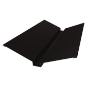 Планка ендовы верхней 115х30х115 Grand Line 0,45 Drap ТХ двухсторонний RAL 9005 черный (3м) Центр Кровли