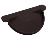 Заглушка торцевая универсальная 125 мм Matte PU RAL 9005 Центр Кровли