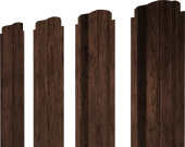 Штакетник П-образный B фигурный Grand Line 0,45 Print Premium Antique Wood TwinColor Центр Кровли