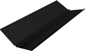 Планка ендовы нижней с компенсатором Grand Line 0,45 Drap-double TX RAL 9005 черный (3м) Центр Кровли