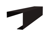Угол внешний простой фальц Grand Line 0,5 Velur RAL 9005 черный (2м) Центр Кровли