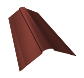 Планка конька фигурного 150x150 0,5 Satin с пленкой RAL 3009 оксидно-красный (2м) Центр Кровли