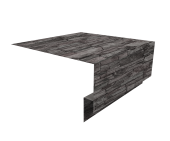 Планка околооконная сложная БХ new 200х75х27 0,45 Print Elite Fine Stone TwinColor (3м) Центр Кровли