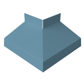 Угол отлива внешний 50 0,45 Drap TX с пленкой RAL 5024 пастельно-синий Центр Кровли