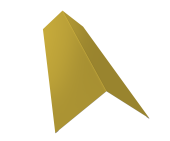 Планка конька плоского 145х145 0,45 PE с пленкой RAL 1018 цинково-желтый (2м) Центр Кровли