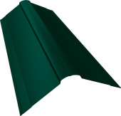 Планка конька фигурного 150х150 Grand Line 0,7 ПЭ с пленкой RAL 6005 зеленый мох (3м) Центр Кровли