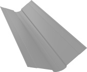 Планка ендовы верхней фигурной 100х100 Grand Line 0,45 Drap TX RAL 7047 телегрей 4 (2м) Центр Кровли