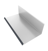 Планка примыкания нижняя к трубе 130х240 0,5 PurPro с пленкой RAL 7024 мокрый асфальт (3м) Центр Кровли