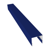Планка П-образная заборная 24 0,45 PE с пленкой RAL 5002 ультрамариново-синий (2м) Центр Кровли