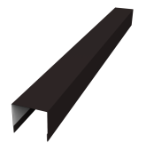 Стойка боковая крепежная для забора жалюзи Palermo 0,5 Drap RAL 9005 черный (2,5м) Центр Кровли