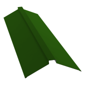 Планка конька плоского 175х50х175 0,45 PE с пленкой RAL 6002 лиственно-зеленый (2м) Центр Кровли