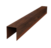 Планка опорная составная внутренняя для забора жалюзи Palermo 0,45 Print Premium Cherry Wood Dark FTC (1,8м) Центр Кровли