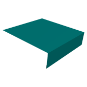 Планка околооконная простая 200х50 0,45 PE с пленкой RAL 5021 водная синь (2м) Центр Кровли