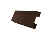 Планка H-образная стыковочная сложная 0,45 Print Elite Choco Wood TwinColor (2м) Центр Кровли