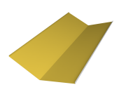 Планка ендовы нижней 300х300 0,45 PE с пленкой RAL 1018 цинково-желтый (3м) Центр Кровли