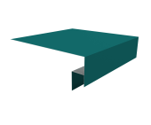 Планка околооконная сложная БХ new 200х50х27 0,45 PE с пленкой RAL 5021 водная синь (2м) Центр Кровли