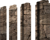 Штакетник П-образный B фигурный Grand Line 0,45 Print Elite King Stone TwinColor Центр Кровли