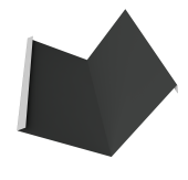 Планка примыкания 115х115 Grand Line Фартук S4 пристенный уголовой 0,5 Сатин матовый ТХ RAL 7016 антрацитово-серый (2м) Центр Кровли