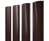 Штакетник Полукруглый Slim с прямым резом 0,5 GreenCoat Pural BT RR 887 шоколадно-коричневый (RAL 8017 шоколад) Центр Кровли