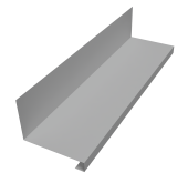 Планка примыкание нижнее к трубе для Кликфальц Pro 0,45 PE с пленкой RAL 9006 бело-алюминиевый (3м) Центр Кровли