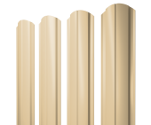 Штакетник Полукруглый Slim фигурный 0,45 PE RAL 1014 слоновая кость Центр Кровли