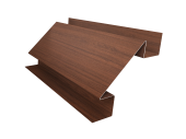 Угол внутренний сложный 75мм 0,45 Print Elite Choco Wood TwinColor (3м) Центр Кровли
