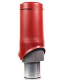 Выход вентиляции Krovent Pipe-VT 125 изолированный красный Центр Кровли