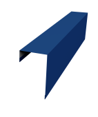 Планка торцевая фасадная фальц 65мм 0,45 PE с пленкой RAL 5002 ультрамариново-синий (2м) Центр Кровли