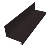 Планка примыкание нижнее к трубе фальц 0,45 Drap TR RAL 9005 черный (3м) Центр Кровли