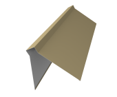 Планка конька плоского 220х50х220 0,45 PE с пленкой RAL 1014 слоновая кость (3м) Центр Кровли