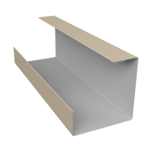 Планка угла внутреннего составная нижняя Экобрус Grand Line 0,5 Сатин с пленкой RAL 1015 светлая слоновая кость (3м) Центр Кровли