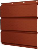 Софит металлический Классик Grand Line полная перфорация 0,5 Satin с пленкой RAL 8004 терракота Центр Кровли