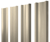 Штакетник М-образный А с прямым резом 0,45 Print Elite Milky Wood TwinColor Центр Кровли