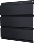 Софит металлический Классик Grand Line полная перфорация 0,45 Drap с пленкой RAL 7024 мокрый асфальт Центр Кровли