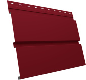 Софит металлический Квадро Брус v01 Grand Line без перфорации 0,45 PE с пленкой RAL 3003 рубиново-красный Центр Кровли