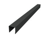 Планка вертикальная лицевая для горизонтального монтажа штакетника 0,45 PE-Double RAL 7016 антрацитово-серый (3м) Центр Кровли