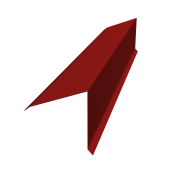 Планка конька односкатной кровли Grand Line 160x160 0,5 Satin с пленкой RAL 3011 коричнево-красный (3м) Центр Кровли