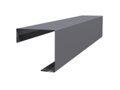 Угол внешний простой фальц Grand Line 0,45 Drap RAL 7004 сигнальный серый (3м) Центр Кровли